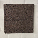 Brændt korkplade, 50x50x2,5 cm.