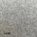 Grå filttekstur med farvekode LS-52, viser tæt teksturdetalje af materialet.