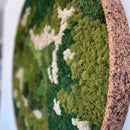 Mosaic mosbillede med naturlige farver. Kant i kork.