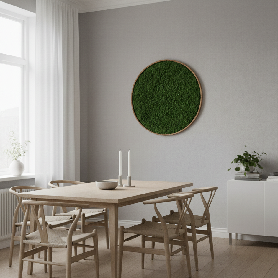 OEKOBOARD Premium - Mørk mos cirkel MED kork kant