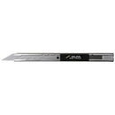 Slank Olfa designkniv med metalfinish og synligt Olfa-logo.