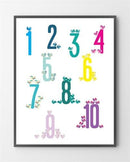 123 plakater - Store tal - 30x40 cm. - Bylux