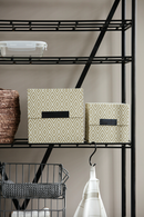 Opbevaring m. låg, Rhomb, Beige