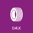 Hvidt dækillustration på lilla baggrund med teksten "DÆK" nedenunder.