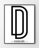En Danmark plakat er designet i Limited Edition a 100 stk. -  På dette foto er plakaten endnu ikke blevet præget.