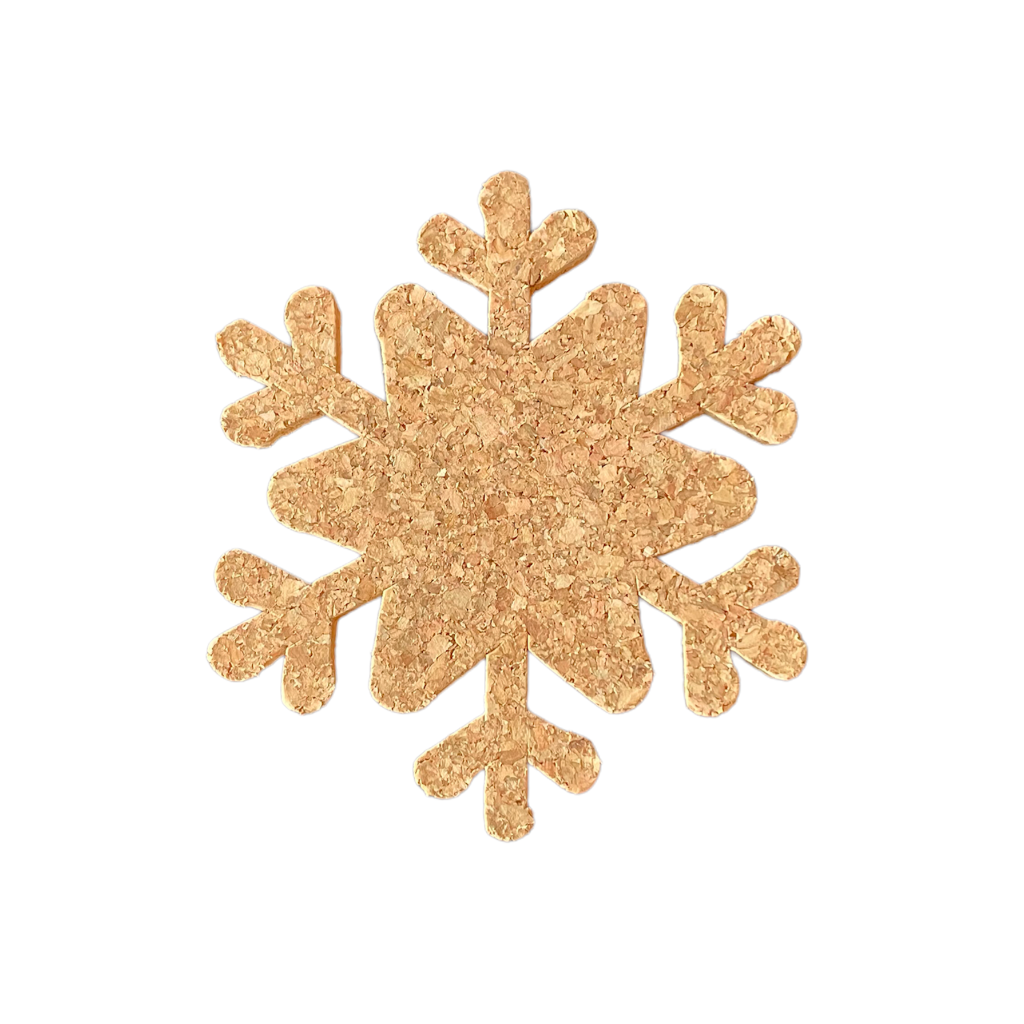 Snefnug i udskåret kork - flot og naturlig julepynt.
