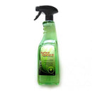 Grøn sprayflaske med sort dyse, mærket "Surface Cleaner-II", 1 liter.
