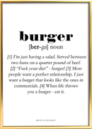 Burger 30x40 - Burger 30x40 - Men's Lounge