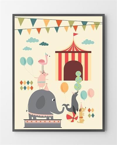 Cirkus plakat - 50x70 cm.