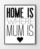 Dansk plakat med "Love my mum" er lavet i Limited Edition a 100 stk. -  På dette foto er plakaten ikke præget.