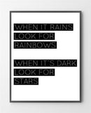 When it rains er en fed plakat lavet i Limited Edition a 100 stk. -  På dette foto er plakaten endnu ikke blevet præget.