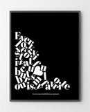 Every love story er en grafisk plakat lavet i Limited Edition a 100 stk. -  Plakaten er her endnu ikke blevet præget.