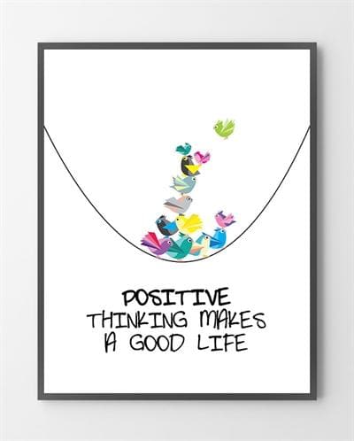 Plakat - Positive Life - 50x70 cm.