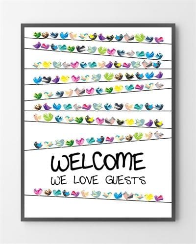 Plakat - Welcome - 50x70 cm.