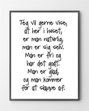Plakater med Hjemmet er lavet i Limited Edition a 100 stk. -  På dette foto er plakaten endnu ikke blevet præget.