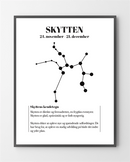Plakater med Skytten er lavet i Limited Edition a 100 stk. -  På dette foto er plakaten endnu ikke blevet præget.