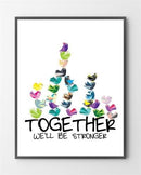 Plakater med Strong Together er lavet i Limited Edition a 100 stk. -  På dette foto er plakaten endnu ikke blevet præget.