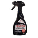 Sort sprayflaske med etiketten "Power Remove" og en funktionel spraydyse.